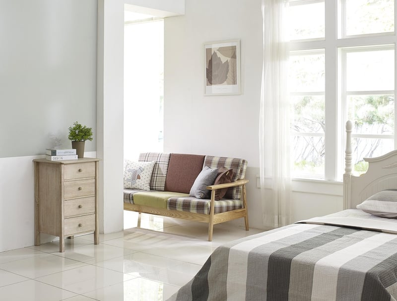 Upholstered chair in a modern living room